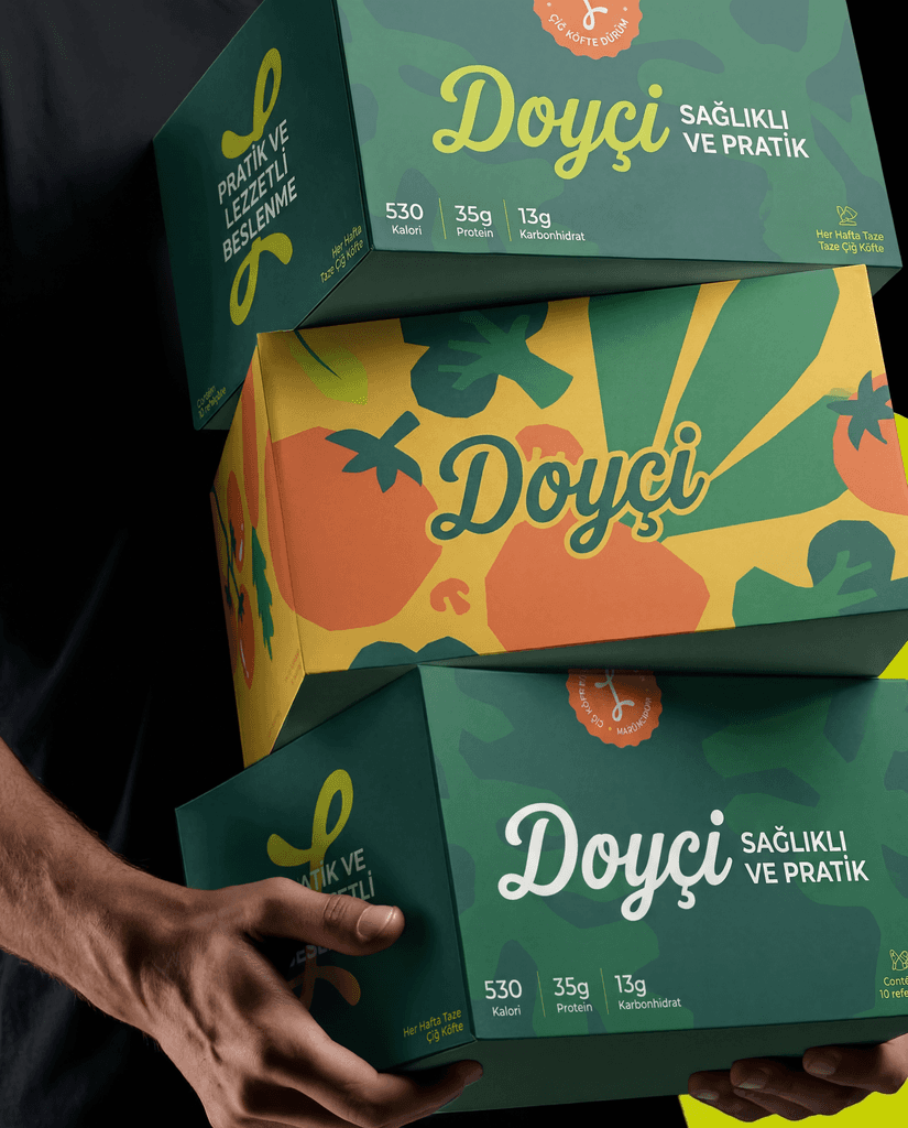 Doyçi private label çiğ köfte kutu ambalajları